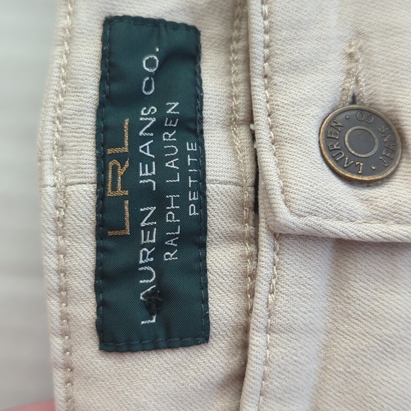 LRL Lauren Jeans Co. Ralph Lauren Heritage Jeans 10P Cream Wheat - Picture 3 of 16